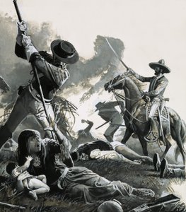 1858-ban két mexikói lovascsapat megtámadta az apacsok táborát.