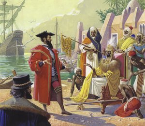 Vasco de Gama (1469-1524) (gouache, papír)