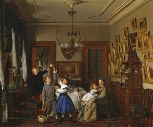 Verseny a csokorért: Robert Gordon családja New York-i étkezőjükben, 1866.