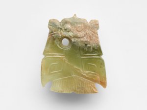 Madár alakú medál, átdolgozva, Kr.e. 1300-1050 körül alkotó: Shang Dynasty Chinese School