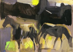 Szürke lovak, 2024 (gouache, papír)