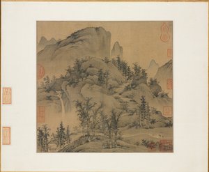 Utazók az Autumn Mountainsben, 1300-as évek 1. fele. alkotó: Sheng Mou
