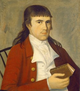 Vörös ruhás férfi portréja, c. 17851790. alkotó: Sherman Limner