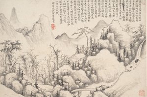 Hegyi visszavonulás, adat 1654-55. alkotó: Shi Lin