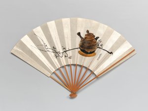 Szilvaág és teáskanna. alkotó: Shibata Zeshin
