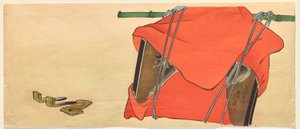 Fogadalmi emléktábla (ema) egy lóról alkotó: Shibata Zeshin