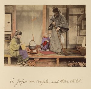 Egy japán pár és gyermekük