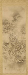 Téli táj, Edo időszak vagy Meiji korszak, kb. 1865-1870. alkotó: Shiokawa Bunrin