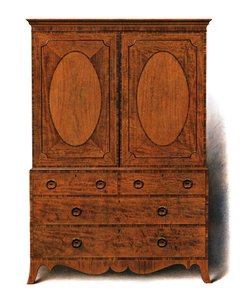 Mahagóni és szaténfa ruhanyomda, 1908.