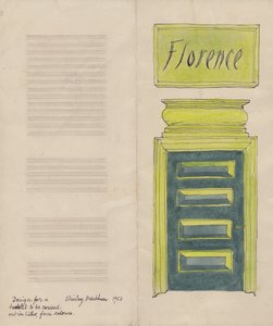 Firenzei szórólap, 1952. alkotó: Shirley Markham