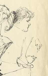 Fej, kéz és láb részlet, 1953. alkotó: Shirley Markham