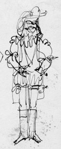 Férfi korabeli jelmezben, 1950.