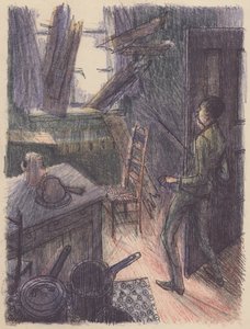 Jelenet a Láthatatlan ember: betörő ablakból, 1953. alkotó: Shirley Markham