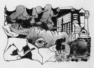 Szürreális tanulmány, 1952. alkotó: Shirley Markham