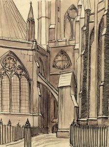 The Chapter House, Westminster Abbey, London, 1950. alkotó: Shirley Markham