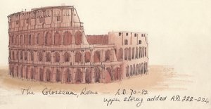 „A Colosseum, Róma – Kr. u. 70-82”, 1951. alkotó: Shirley Markham