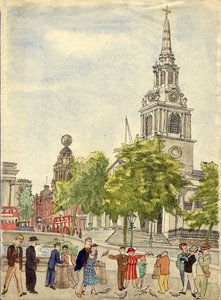 Trafalgar Square, London, 1948. alkotó: Shirley Markham