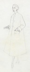 Nő porköpenyben, 1950. alkotó: Shirley Markham