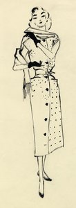 Nő foltos ruhában, 1950. alkotó: Shirley Markham
