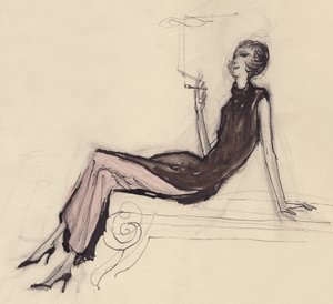 Dohányzó nő, 1950. alkotó: Shirley Markham