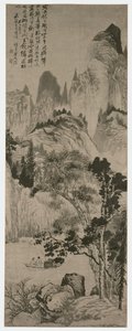 Tájkép Yongweng számára, Qing-dinasztia, 1687-90 körül (tinta, papír) alkotó: Shitao Daoji