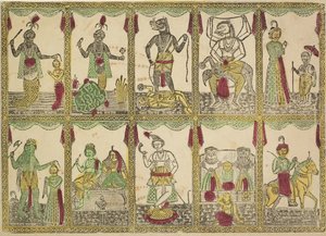 Das Avataras, Visnu tíz inkarnációja, 1800-as évek.