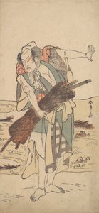 Arashi Sangoro, mint Ronin szamuráj a parton állva, kb. 1777. alkotó: Shunsho
