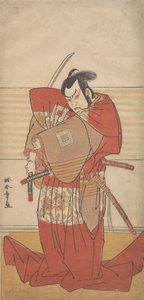 A színész, Ishikawa Danjuro V, aki kivont karddal a kezében Shibaroku-akciót hajt végre..., kb. 1781. alkotó: Shunsho