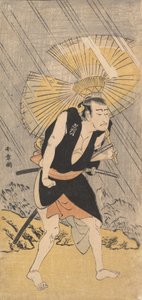 A színész Nakamura Nakazo Ono Sadakuro szerepében, kb. 1766. alkotó: Shunsho