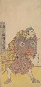 Az ötödik Ichikawa Danjuro, mint kago hordozó, egy mérföldes posta közelében állva, kb. 1783-84. alkotó: Shunsho