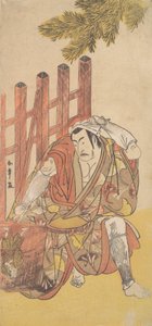 A negyedik Matsumoto Koshiro mint betyár, aki egy fából készült ninsogakit néz, kb. 1779-83. alkotó: Shunsho