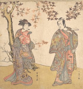 A második Ichikawa Monnosuke fegyvertelen emberként, valószínűleg 1778-ban. alkotó: Shunsho