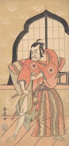 A harmadik Ichikawa Danzo szertartásos kamishimóba öltözött szamurájként, 1769 vagy alkotó: Shunsho