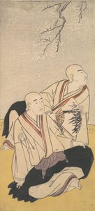 A harmadik Sawamura Sojuro és a második Ichikawa Monnosuke mint buddhista szerzetesek, 1791. alkotó: Shunsho