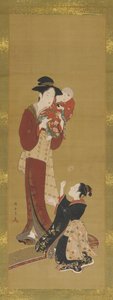 Nő, csecsemő és fiatal lány, 1726-1868. alkotó: Shunsho