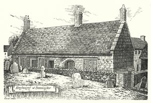 Almshouses at Beaminster (metszet) alkotó: Sidney Heath