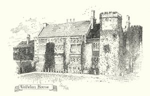 Dorset: Wolfeton House (litográfia) alkotó: Sidney Heath