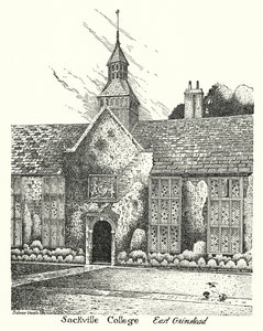 Sackville College, East Grinstead (metszet) alkotó: Sidney Heath