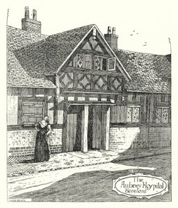 Az Aubrey Kórház, Hereford (metszet) alkotó: Sidney Heath