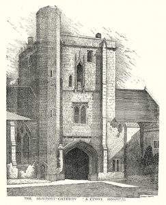 A Beaufort Gateway, S Cross Kórház (metszet) alkotó: Sidney Heath