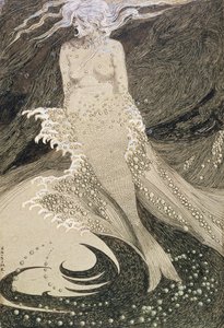 No.2490 The Mermaid (toll és indiai tinta WC-vel papíron)