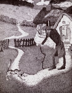 Volt egy görbe ember, a Marie-Josés hercegnő gyermekkönyvéből, 1916.