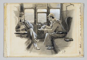 Illusztráció Arthur Conan Doyle "The Adventure of Silver Blaze" című Sherlock Holmes-történetéhez, 1892