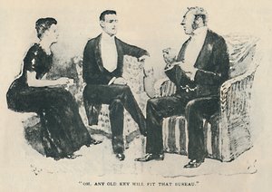 Ó, bármilyen régi kulcs belefér abba az irodába, 1892 alkotó: Sidney Paget