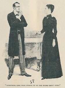 Valami olyan, mint a félelem bukkant fel a fiatal hölgy szemében, 1892