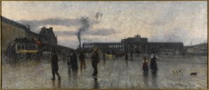 A Tuileriák és a Place du Carroussel romjai alkotó: Siebe Johannes Ten Kate