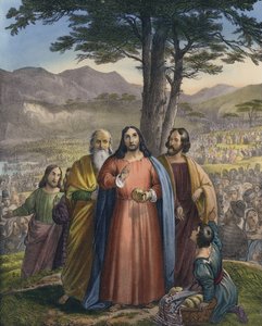 Krisztus táplálja a sokaságot (színes metszet) alkotó: Siegfried Detler Bendixen