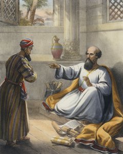 Elizeus és Géházi (színes metszet) alkotó: Siegfried Detler Bendixen