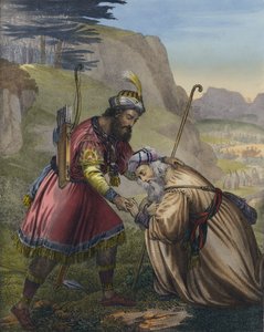 Jákob kibékülése testvérével, Ézsauval alkotó: Siegfried Detler Bendixen