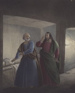 Péter és János a sírnál. Felemelkedett.
